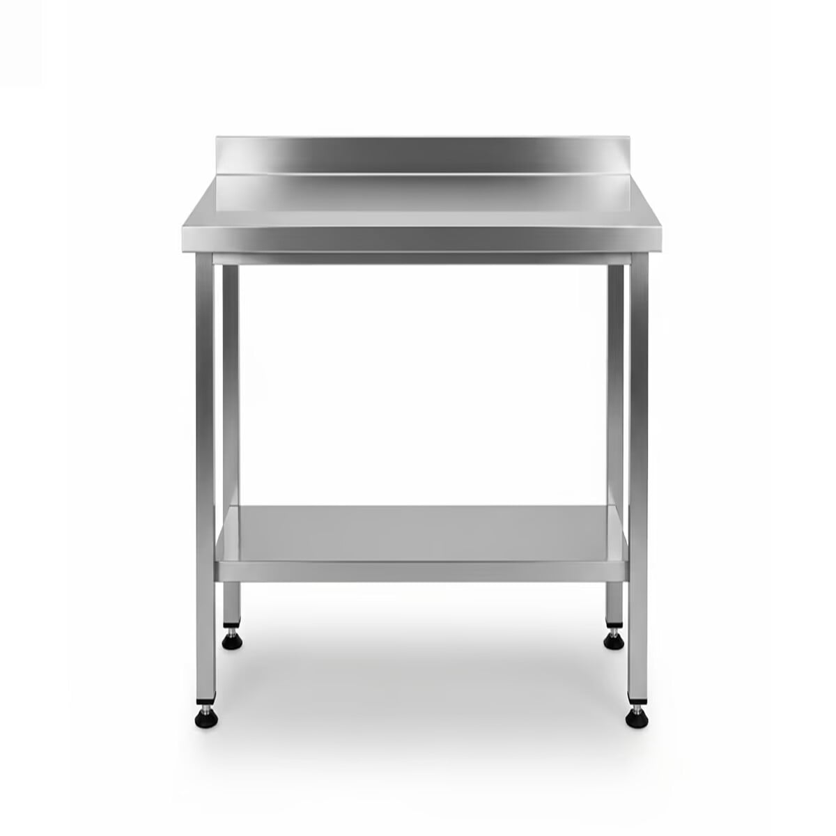 Mesa de Acero Inoxidable 60 x 50 cm zocalo y estante Baudin MZE-659