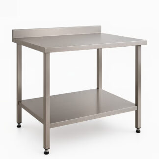 Mesa de Acero Inoxidable con Zocalo y Estante Inferior 100x80x90cm Baudin MZE-1080 Principal