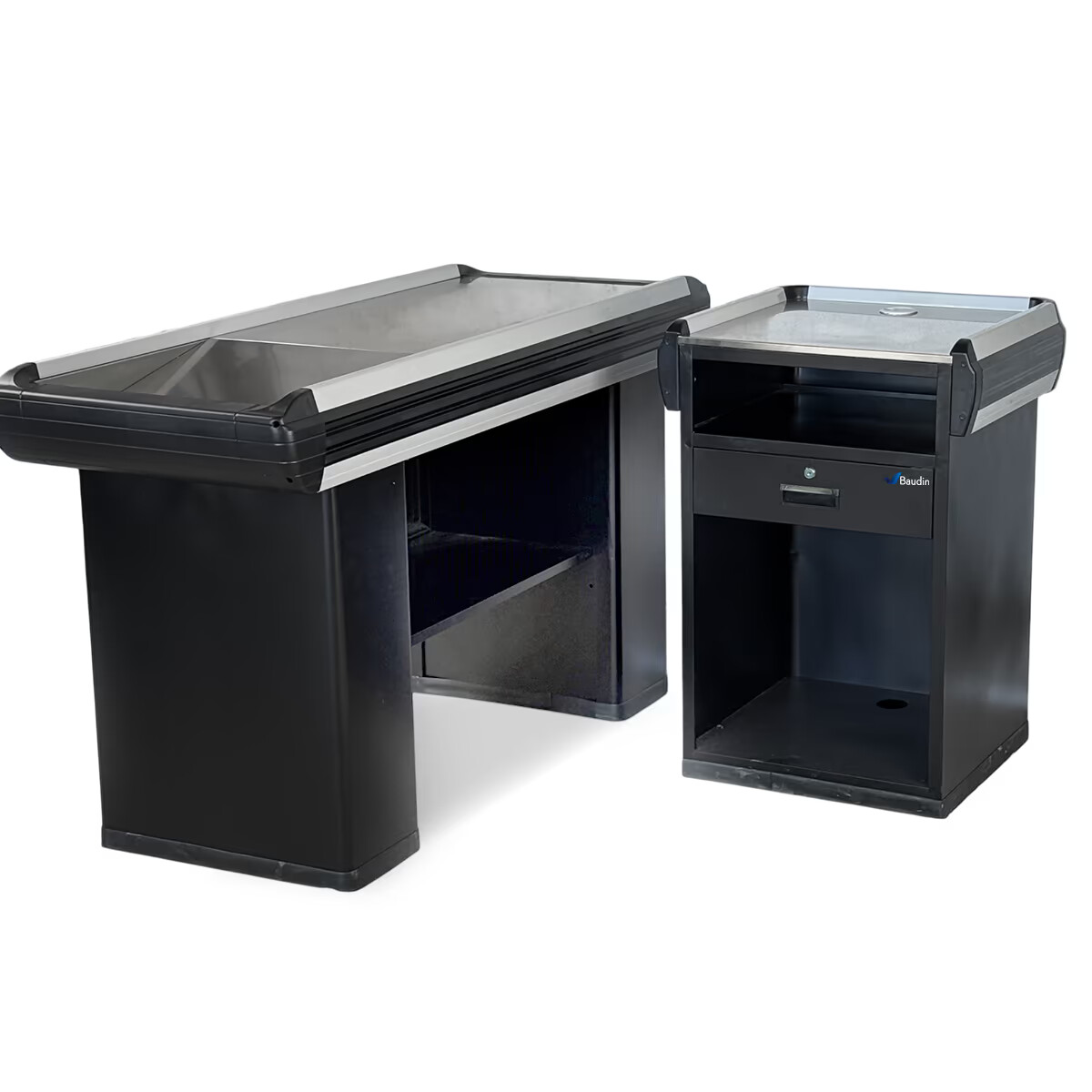 Mueble Pasillo de caja para supermercado Checkout 150 cm Kuma CHK15 Atras