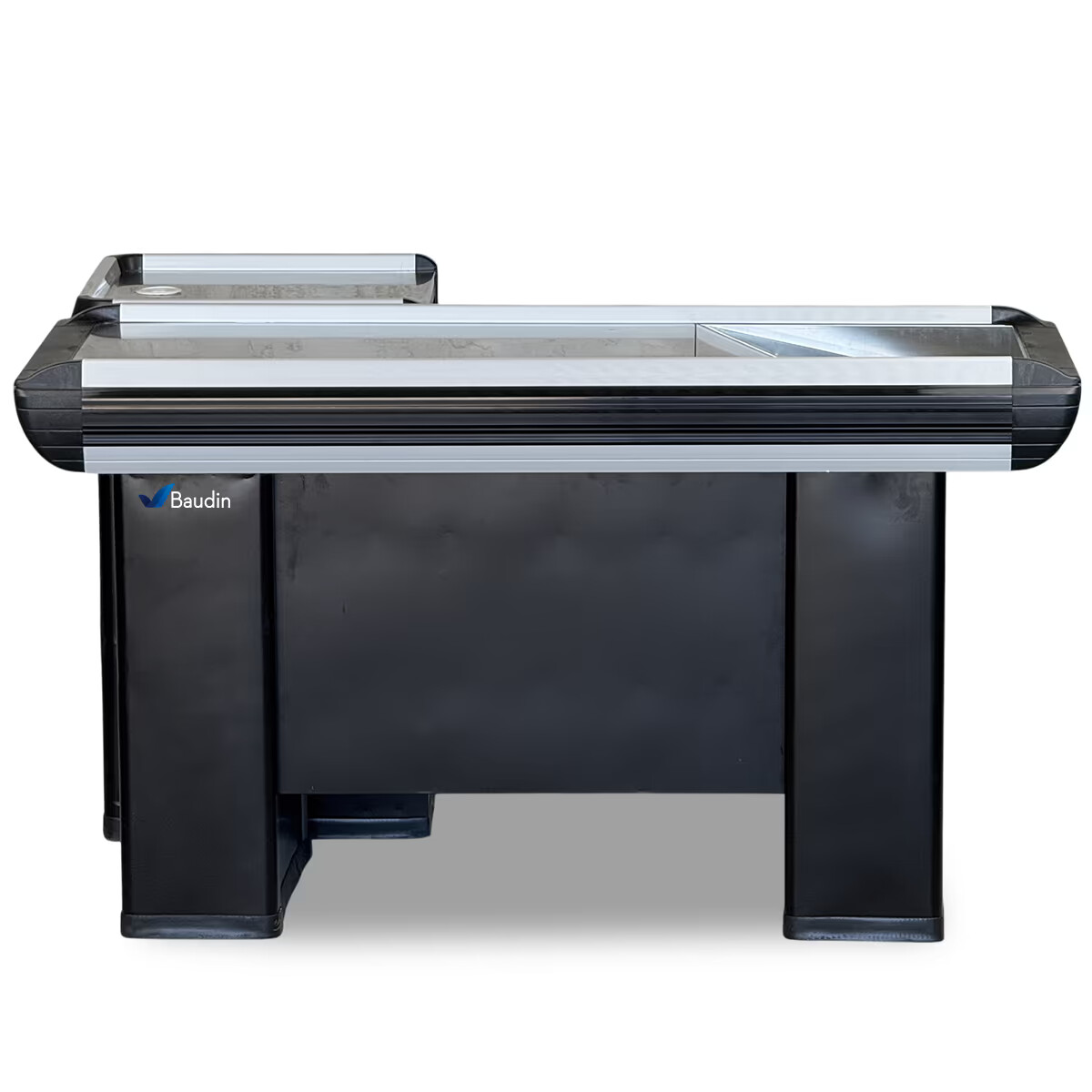 Mueble Pasillo de caja para supermercado Checkout 150 cm Kuma CHK15 Lateral