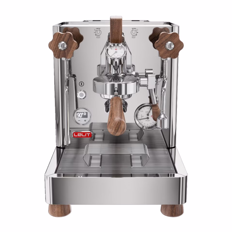 Cafetera Expresso Acero Inox y Nogal Lelit Bianca PL162T-120