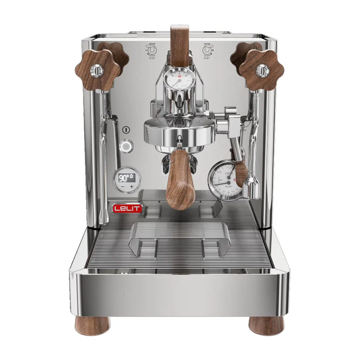 Cafetera Expresso Acero Inox y Nogal Lelit Bianca PL162T-120