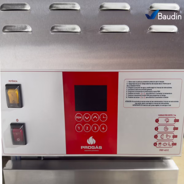 Freidor Eléctrico 42 Lts Agua y Aceite Progas PRF-45E Controlador