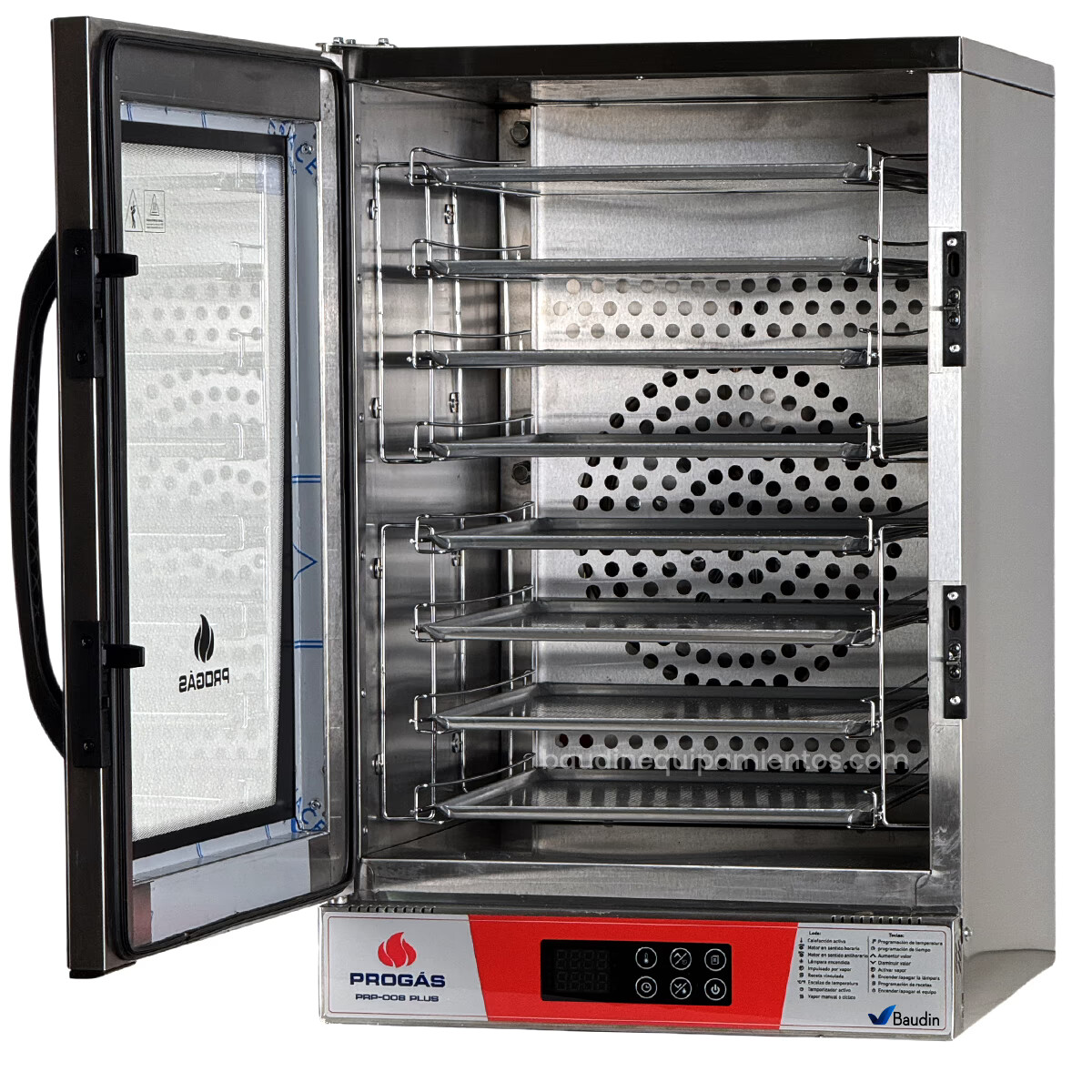 Horno Convector 8 Bandejas Eléctrico Progas PRP-008 Plus Abierto