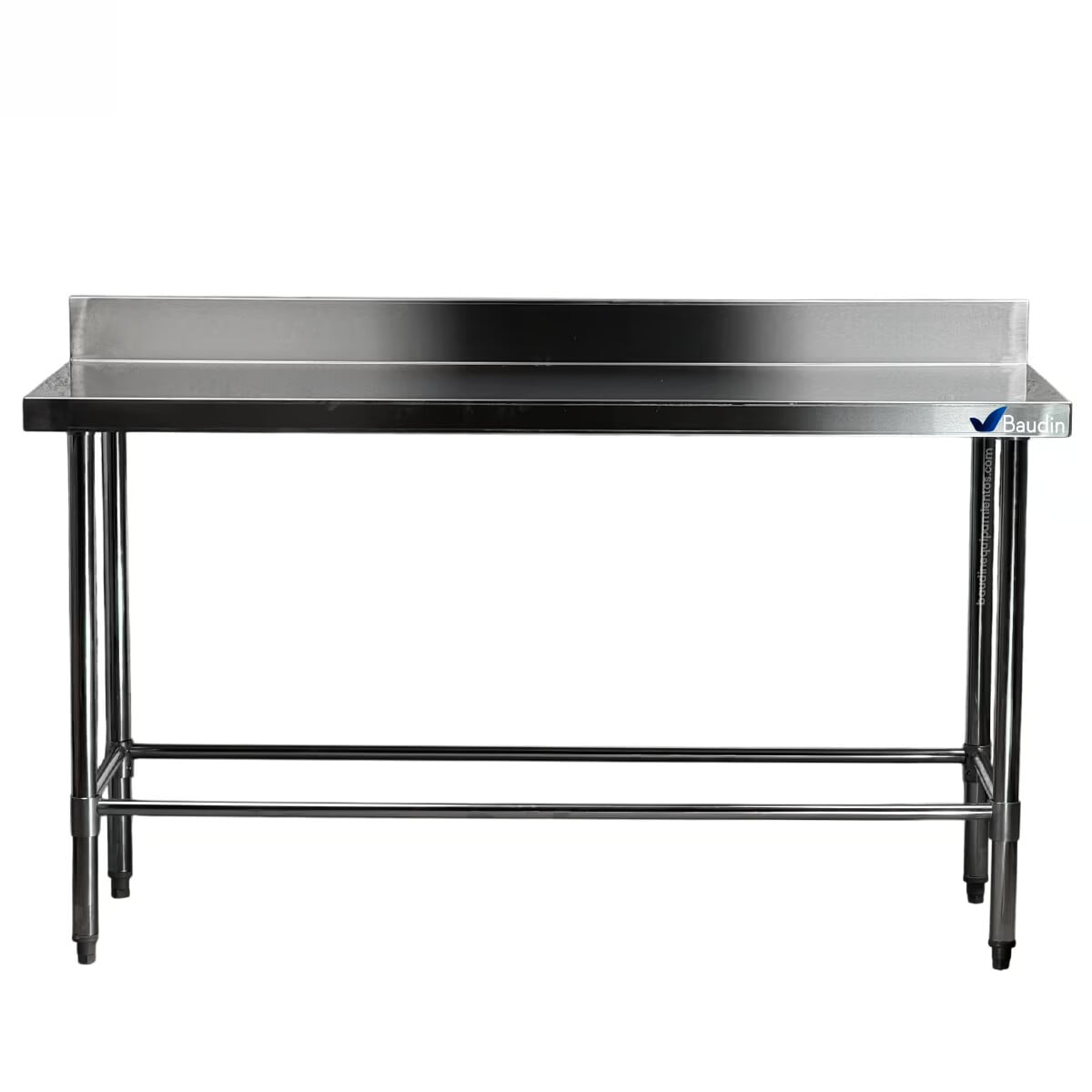 Mesa de Acero Inoxidable 150x60 cm zocalo Lundar DM21-6-1500 FRONTAL