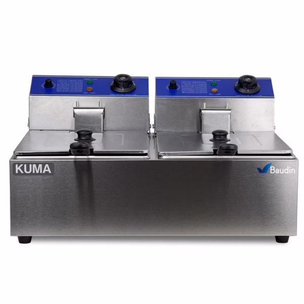 Freidora Eléctrica Profesional 6 + 6 Litros | Kuma HEF-66 | Baudin