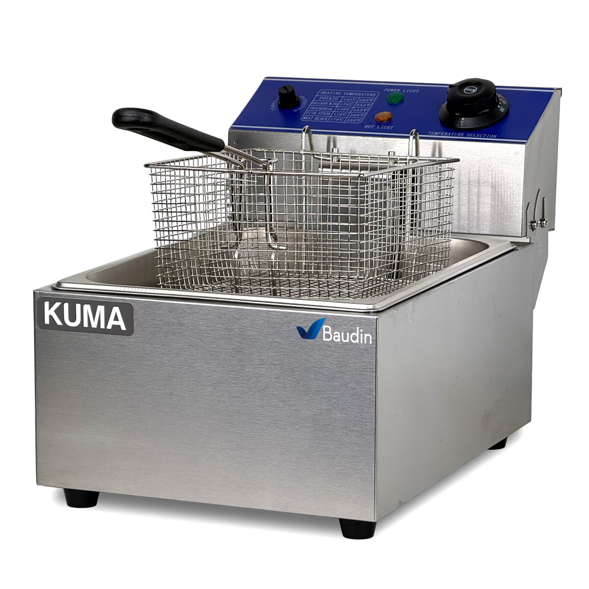 Freidor Electrico Profesional 6 Litros Kuma HEF-6 Abierto