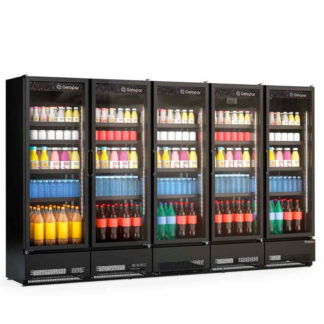Visicooler 5 Puertas Negro Comercial Gelopar GCVR-2500CB PR Baudin
