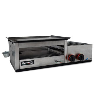 chivitero 3 en 1 a gas Hornalla, plancha y gratinador morelli