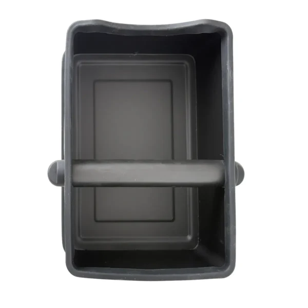 Cajon Knock Box sobre mesa negro mate CoffeeMax KB-3 Vista Superior