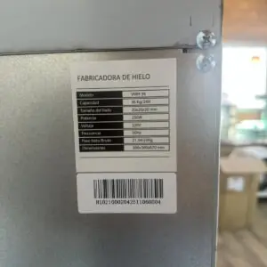 Fabricadora de Hielo 36 kg/dia | Aristarco VMH-36