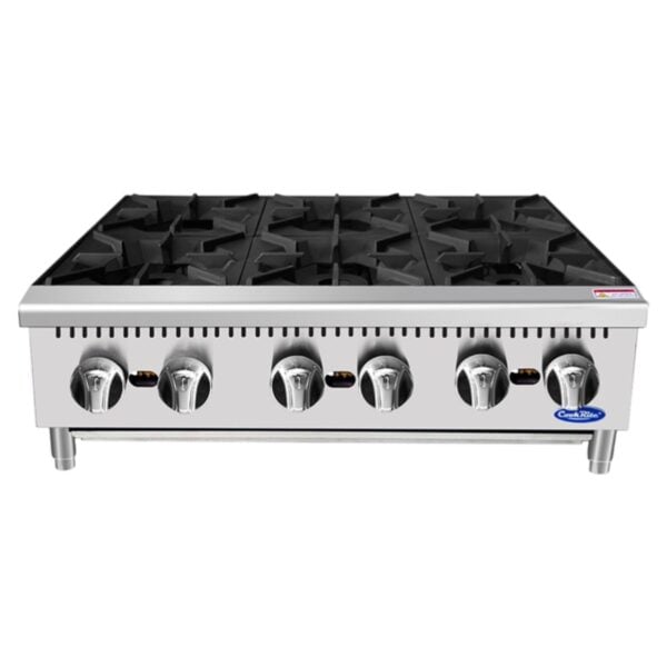 Anafe Industrial a Gas 6 Hornallas Sobremesa | CookRite ACHP-6