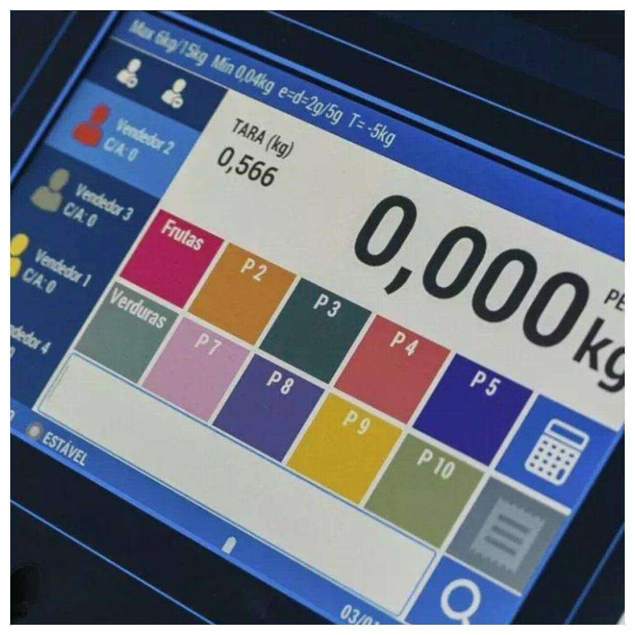 Balanza Systel Cuora Neo 30 kg con pantalla táctil – pantalla táctil con accesos directos