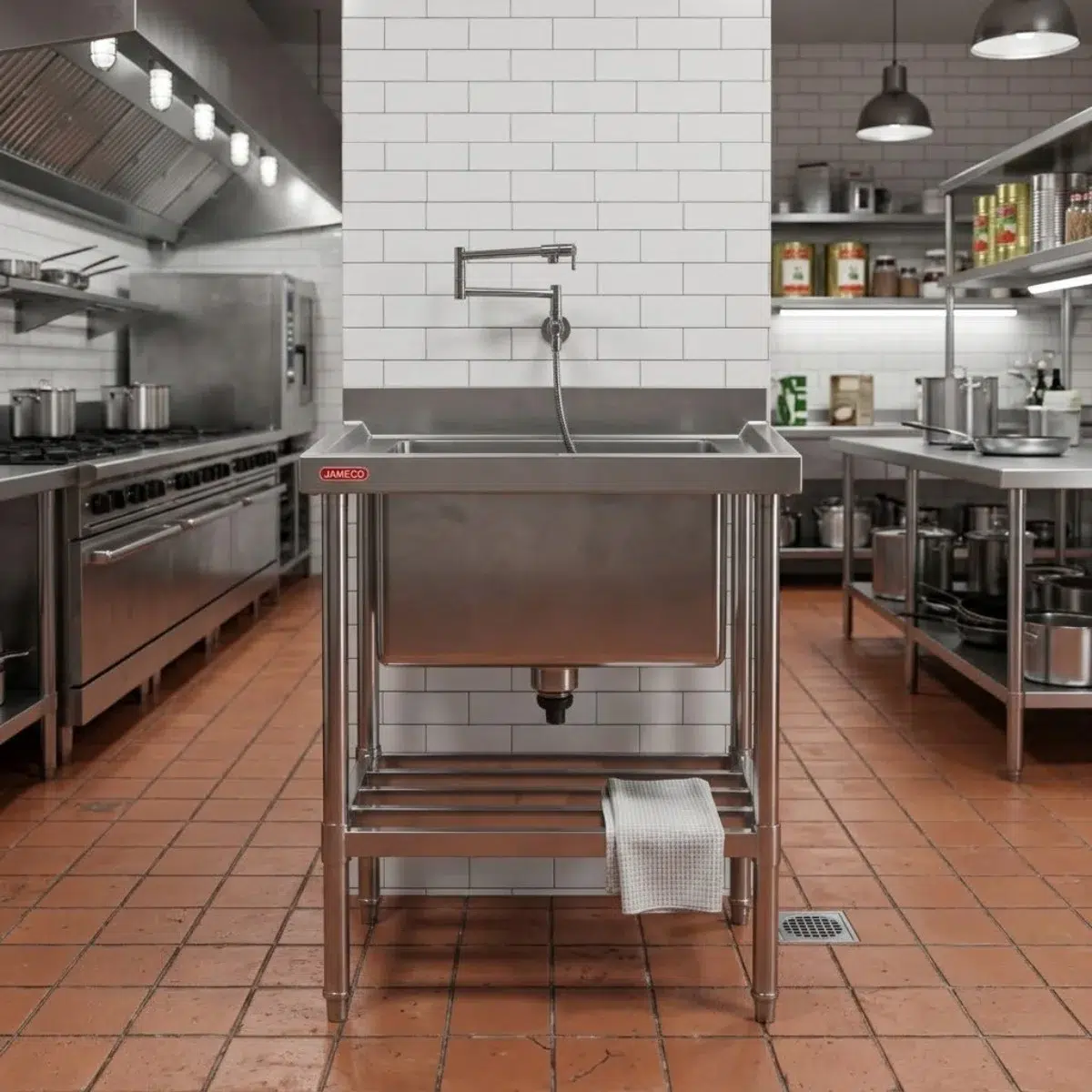 Pileton-Simple-70x60x85-cm-Acero-Inoxidable-con-Zocalo-y-Estante-Jameco-VENELP-70