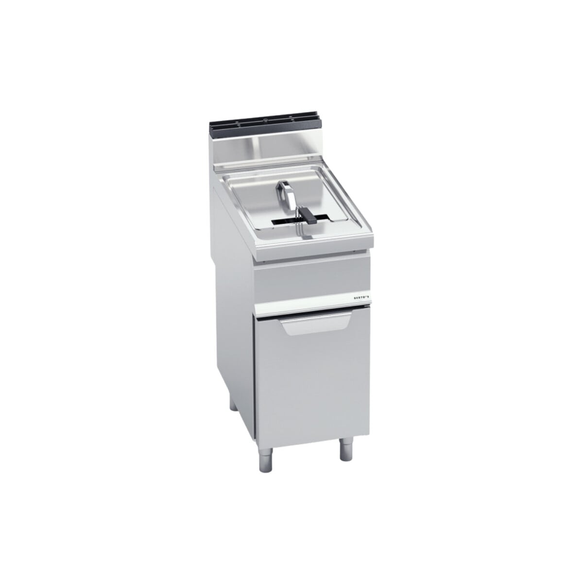 Freidora a gas 20 lts con base 1 canasto | Berto's GL20M — equipo del catálogo de Baudin Equipamientos